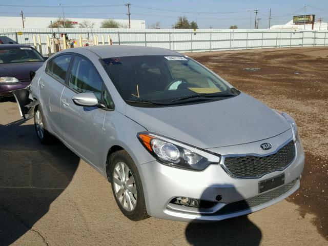 KNAFX4A61G5506124 - 2016 KIA FORTE LX SILVER photo 1