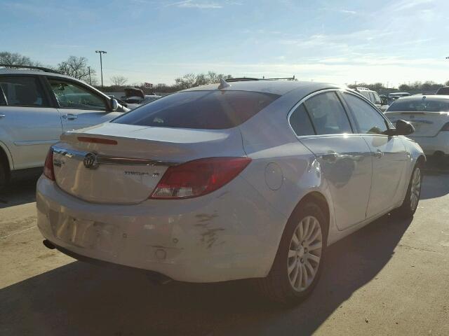 W04GW5EV2B1074753 - 2011 BUICK REGAL CXL WHITE photo 4