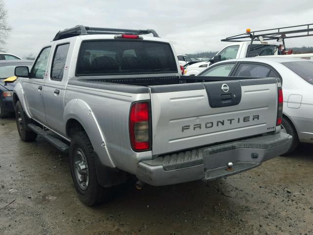 1N6ED27T54C456244 - 2004 NISSAN FRONTIER C SILVER photo 3