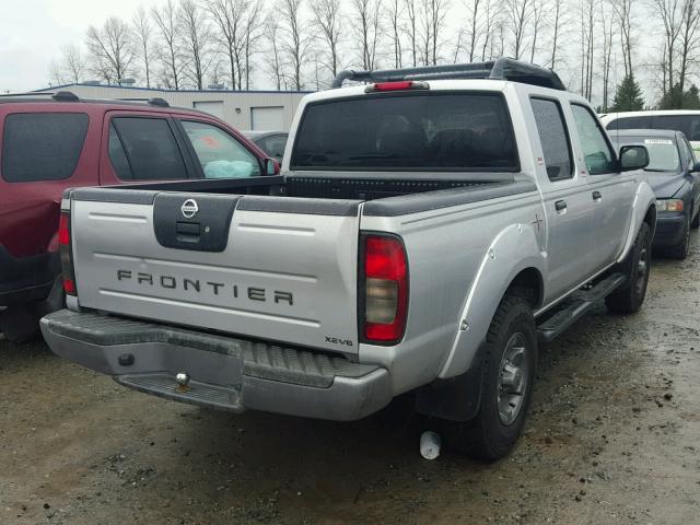 1N6ED27T54C456244 - 2004 NISSAN FRONTIER C SILVER photo 4