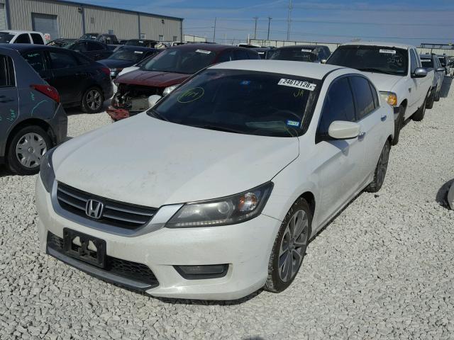 1HGCR2F59EA253418 - 2014 HONDA ACCORD SPO WHITE photo 2