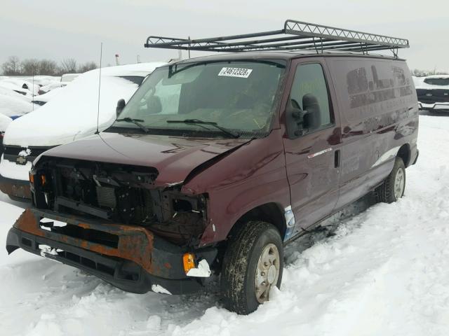 1FTNE24W79DA81456 - 2009 FORD ECONOLINE MAROON photo 2