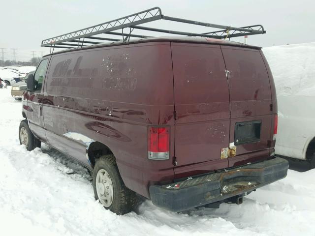 1FTNE24W79DA81456 - 2009 FORD ECONOLINE MAROON photo 3