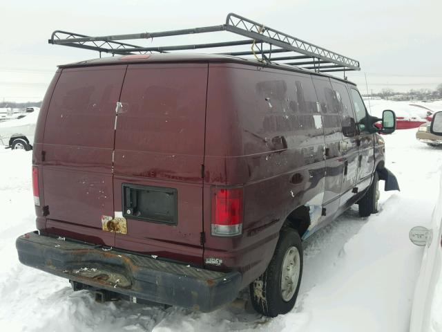 1FTNE24W79DA81456 - 2009 FORD ECONOLINE MAROON photo 4