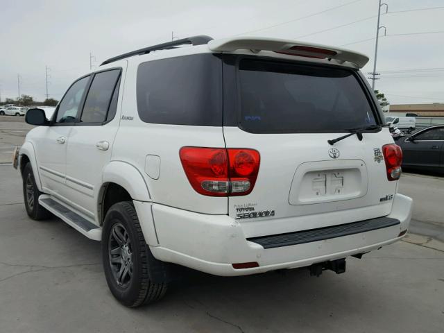 5TDZT38AX5S262402 - 2005 TOYOTA SEQUOIA LI WHITE photo 3