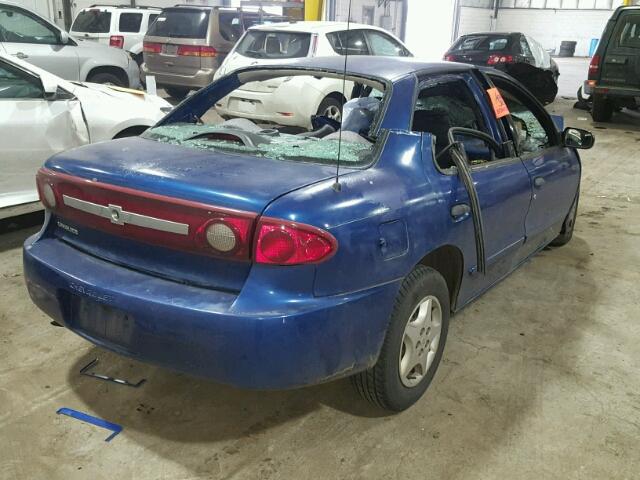 1G1JC52F237115648 - 2003 CHEVROLET CAVALIER BLUE photo 4