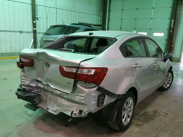 KNADM4A38G6695242 - 2016 KIA RIO LX SILVER photo 4