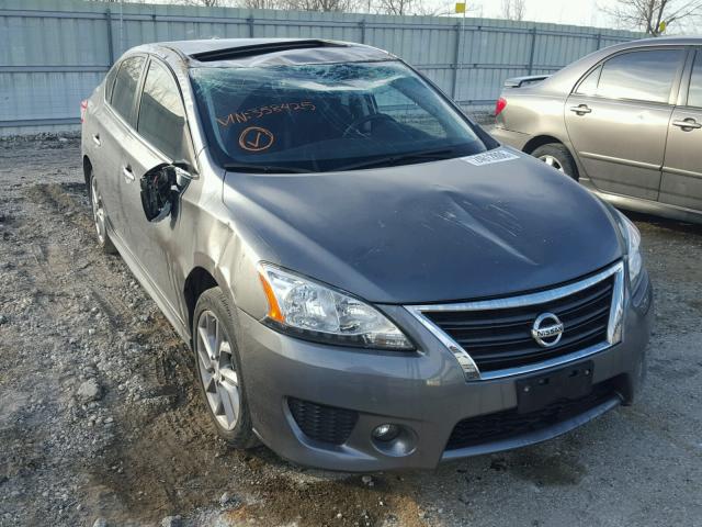 3N1AB7AP5FY358425 - 2015 NISSAN SENTRA S GRAY photo 1