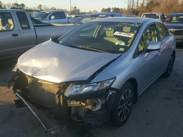 2HGFB2F8XDH547390 - 2013 HONDA CIVIC EX ვერცხლისფერი ფოტო 2