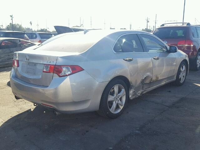 JH4CU2F60AC001267 - 2010 ACURA TSX SILVER photo 4