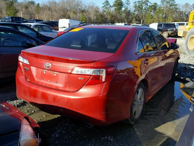 4T1BF1FK3CU628651 - 2012 TOYOTA CAMRY BASE RED photo 4