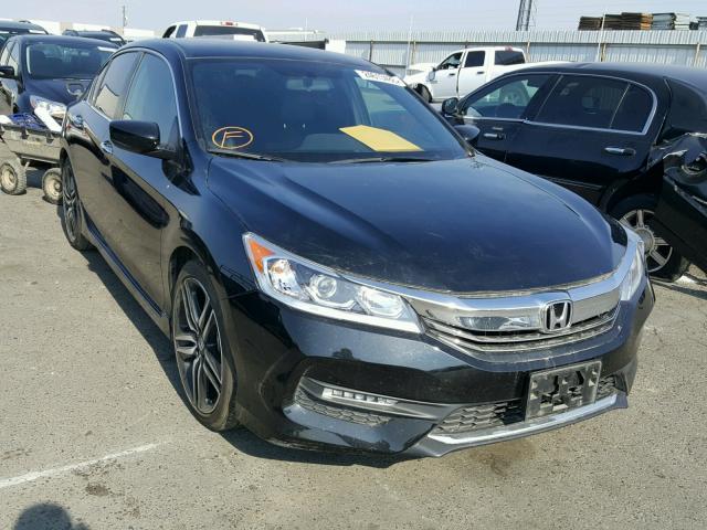 1HGCR2F50GA121490 - 2016 HONDA ACCORD SPO BLACK photo 1