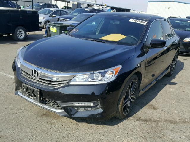 1HGCR2F50GA121490 - 2016 HONDA ACCORD SPO BLACK photo 2