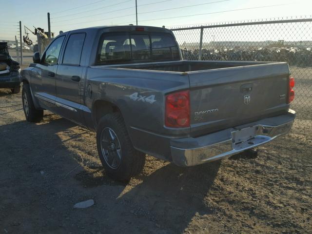 1D3HW58J26S611180 - 2006 DODGE DAKOTA QUA GRAY photo 3