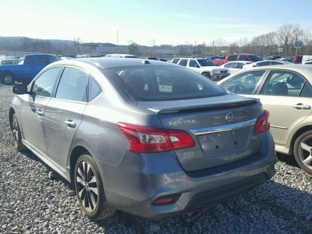 3N1AB7AP3HY373993 - 2017 NISSAN SENTRA S GRAY photo 3