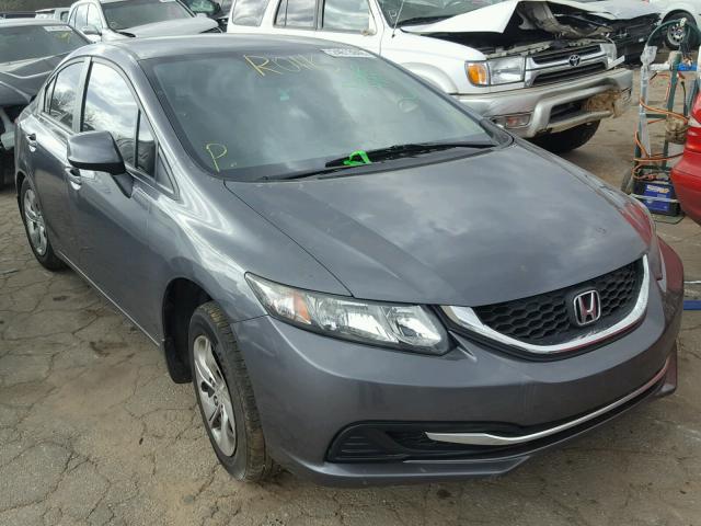 19XFB2F50DE077550 - 2013 HONDA CIVIC LX GRAY photo 1