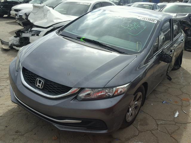 19XFB2F50DE077550 - 2013 HONDA CIVIC LX GRAY photo 2