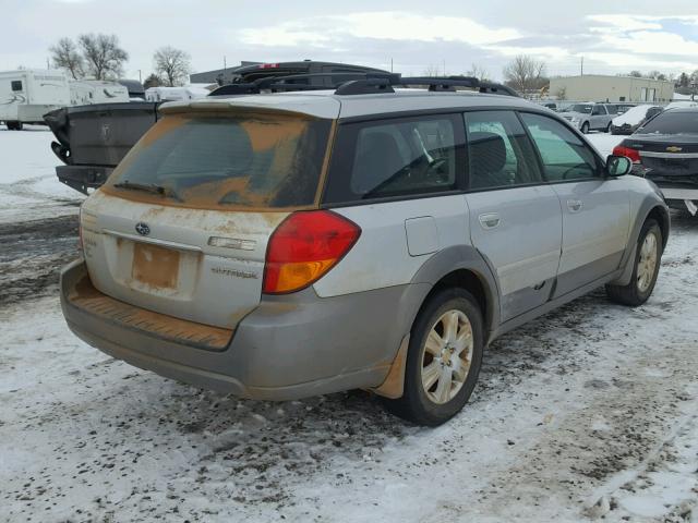 4S4BP62C657386092 - 2005 SUBARU LEGACY OUT SILVER photo 4