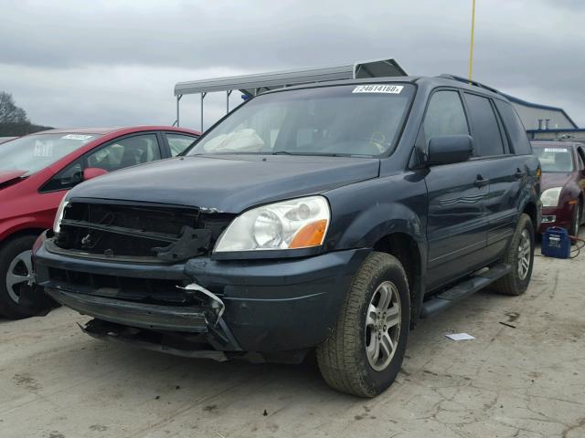 5FNYF18595B046491 - 2005 HONDA PILOT EXL GRAY photo 2