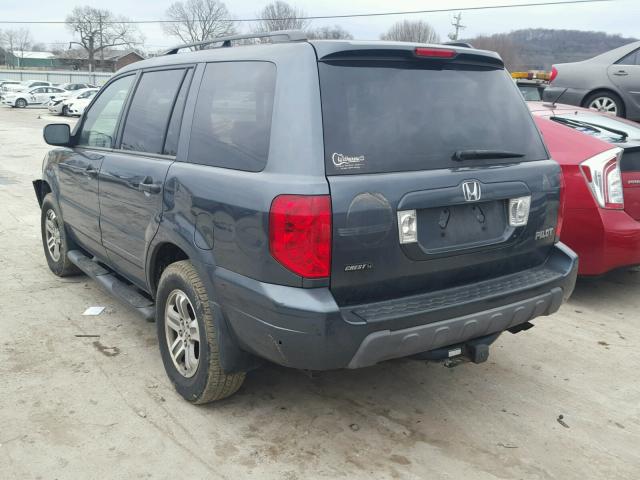 5FNYF18595B046491 - 2005 HONDA PILOT EXL GRAY photo 3