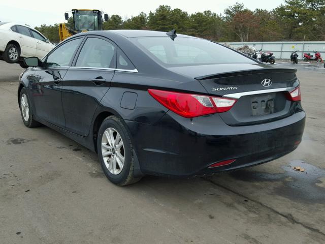 5NPEB4AC8DH642281 - 2013 HYUNDAI SONATA GLS BLACK photo 3