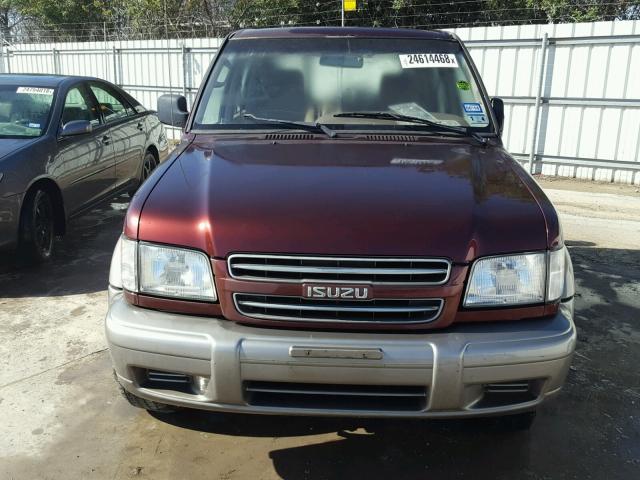 JACDS58X717J01778 - 2001 ISUZU TROOPER S MAROON photo 9