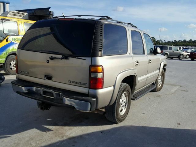 1GNEK13Z62J222143 - 2002 CHEVROLET TAHOE K150 TAN photo 4