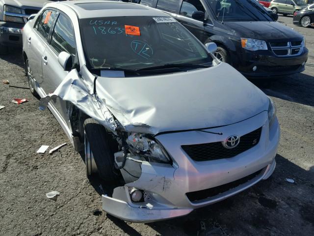 1NXBU4EE5AZ189484 - 2010 TOYOTA COROLLA BA SILVER photo 1