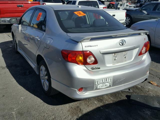 1NXBU4EE5AZ189484 - 2010 TOYOTA COROLLA BA SILVER photo 3