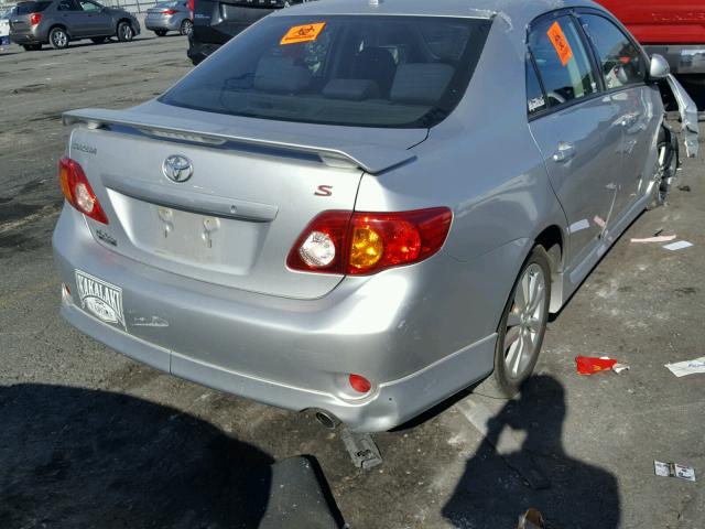 1NXBU4EE5AZ189484 - 2010 TOYOTA COROLLA BA SILVER photo 4