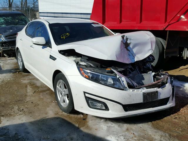 KNAGM4A72F5652827 - 2015 KIA OPTIMA LX WHITE photo 1