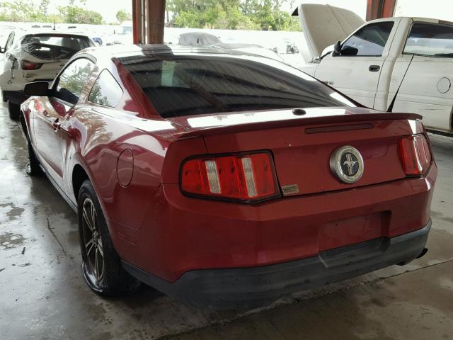 1ZVBP8AN4A5172319 - 2010 FORD MUSTANG RED photo 3