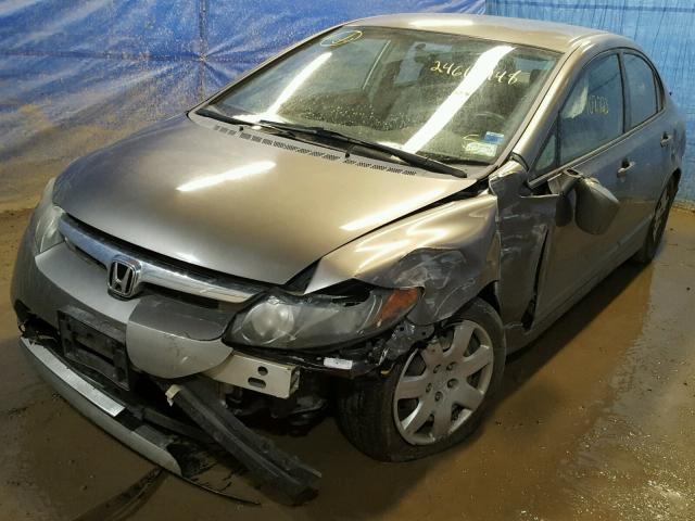 1HGFA16508L040364 - 2008 HONDA CIVIC LX GRAY photo 2