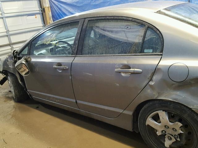 1HGFA16508L040364 - 2008 HONDA CIVIC LX GRAY photo 9