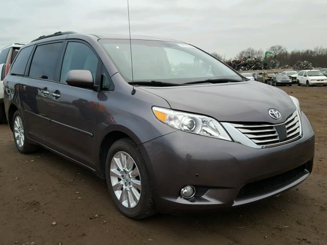 5TDDK3DC7CS047321 - 2012 TOYOTA SIENNA XLE GRAY photo 1