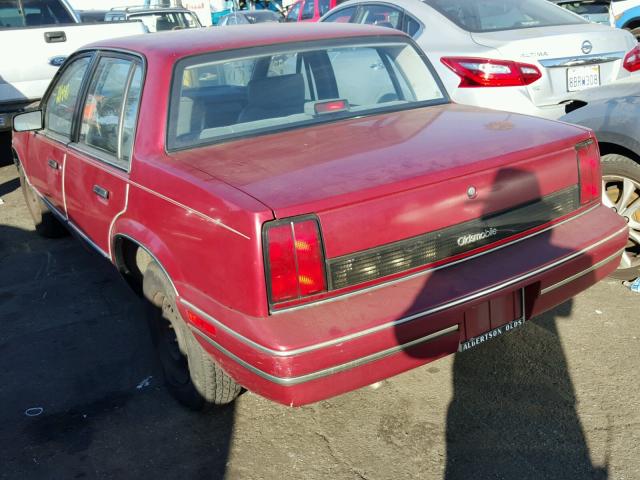 1G3NL54U6KM235411 - 1989 OLDSMOBILE CUTLASS CA MAROON photo 3