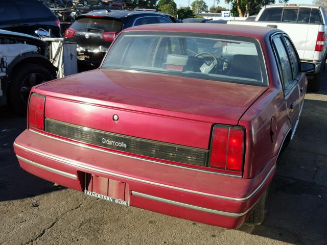 1G3NL54U6KM235411 - 1989 OLDSMOBILE CUTLASS CA MAROON photo 4