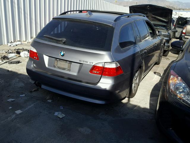 WBAPT735X8CX01657 - 2008 BMW 535 XI GRAY photo 4