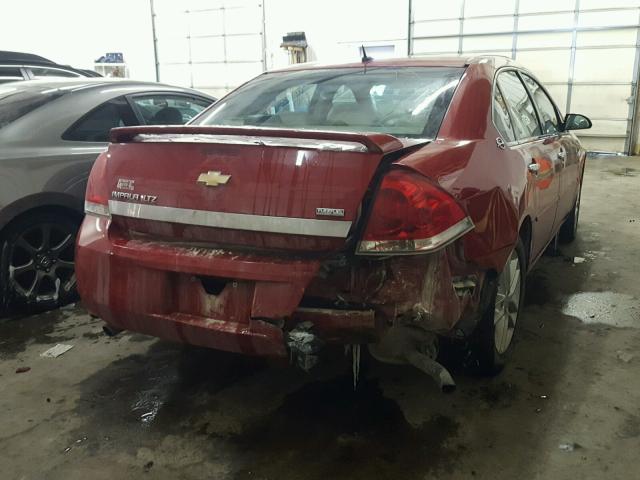 2G1WU583289238839 - 2008 CHEVROLET IMPALA LTZ RED photo 4