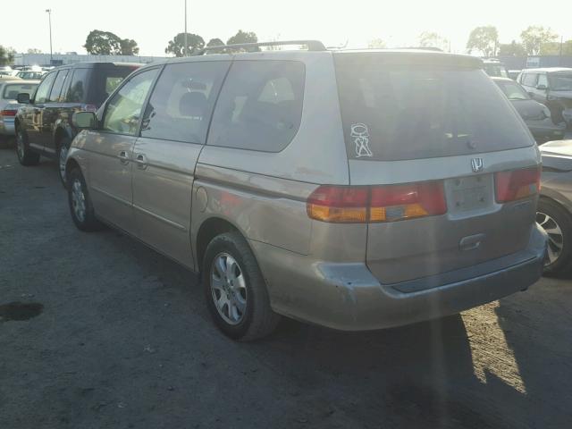 5FNRL18612B002907 - 2002 HONDA ODYSSEY EX GOLD photo 3