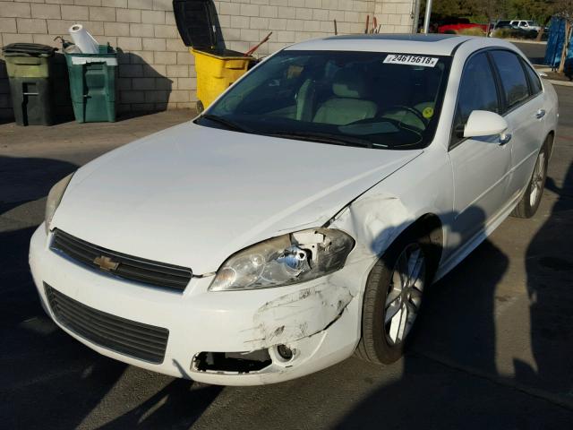 2G1WC5EM9B1110216 - 2011 CHEVROLET IMPALA LTZ WHITE photo 2