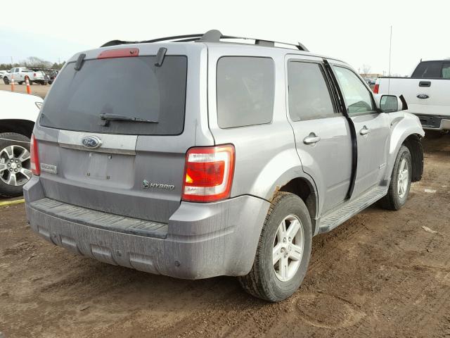 1FMCU59H88KB75387 - 2008 FORD ESCAPE HEV GRAY photo 4