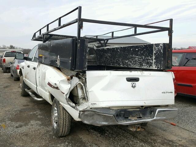 3D7KS28T99G535758 - 2009 DODGE RAM 2500 WHITE photo 3