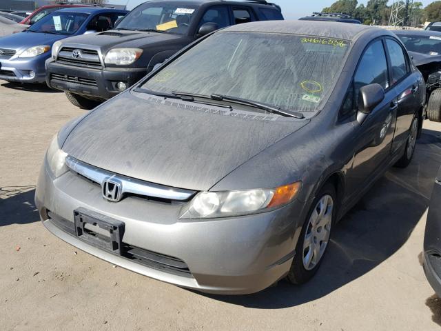 1HGFA16556L103939 - 2006 HONDA CIVIC LX GRAY photo 2