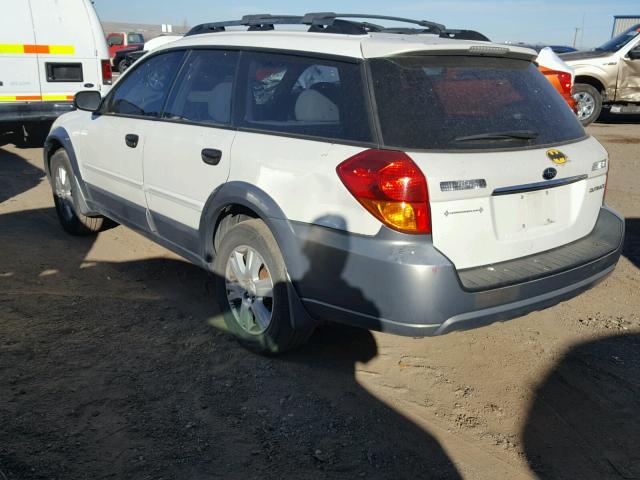 4S4BP61C057333714 - 2005 SUBARU LEGACY OUT WHITE photo 3