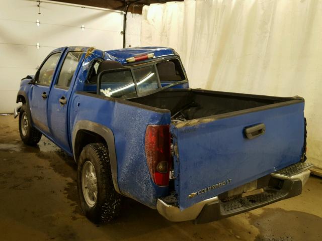 1GCDT13E278216000 - 2007 CHEVROLET COLORADO BLUE photo 3