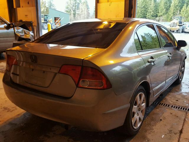 1HGFA16506L123287 - 2006 HONDA CIVIC LX GRAY photo 4