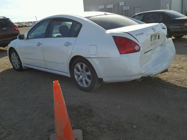 1N4BA41E67C836000 - 2007 NISSAN MAXIMA SE WHITE photo 3