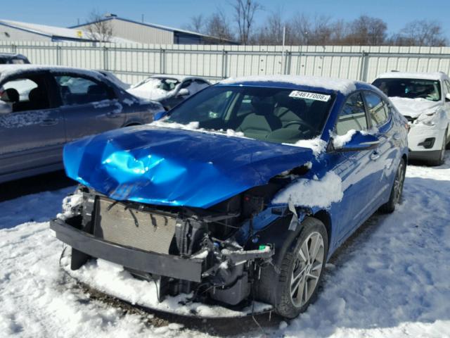 5NPD84LF4HH122019 - 2017 HYUNDAI ELANTRA SE BLUE photo 2