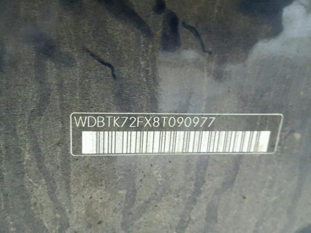 WDBTK72FX8T090977 - 2008 MERCEDES-BENZ CLK 550 BLUE photo 10